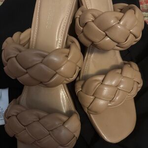 2 Row braided sandals. Very trendy now!